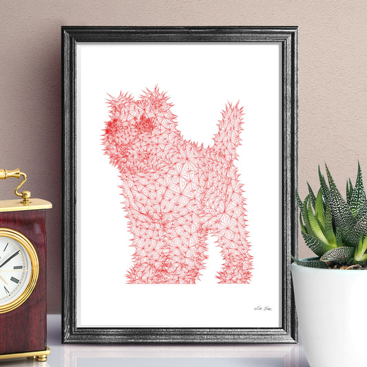geometric cat, wireframe cat, cat lover art
