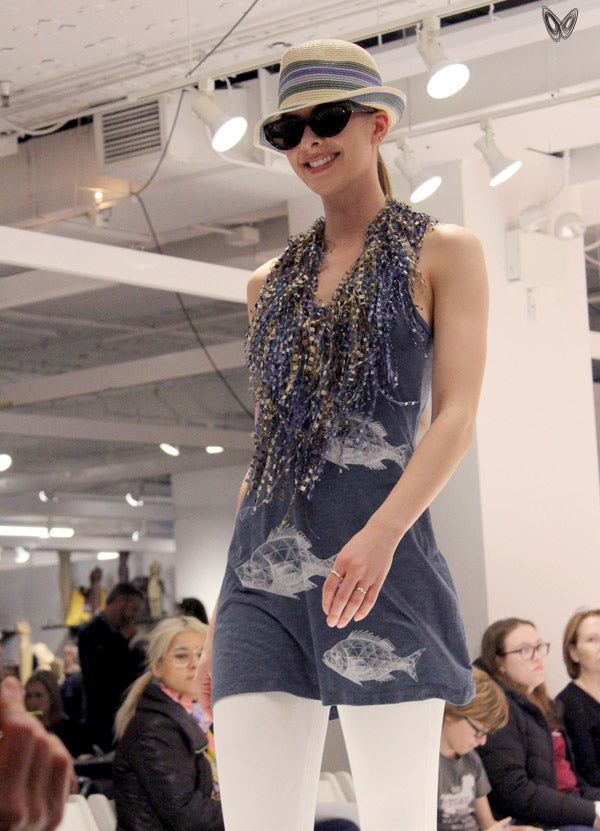 Geometric Fish Racerback Dress/Tunic - Point 506