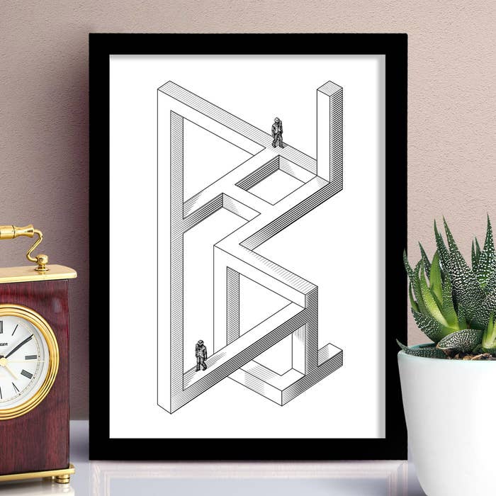 geometric wall art, geometry art, impossible geometry