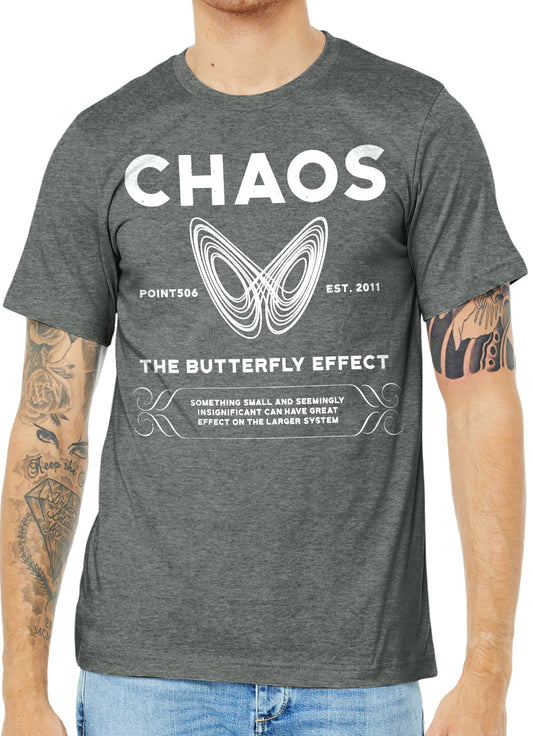 Chaos tshirt, butterfly fractal shirt, butterfly effect, science tee, lorenz attractor