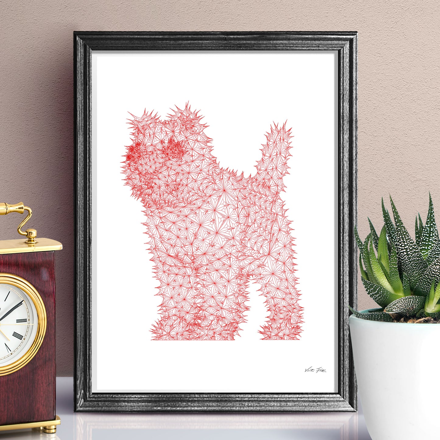 geometric cat, wireframe cat, cat lover art