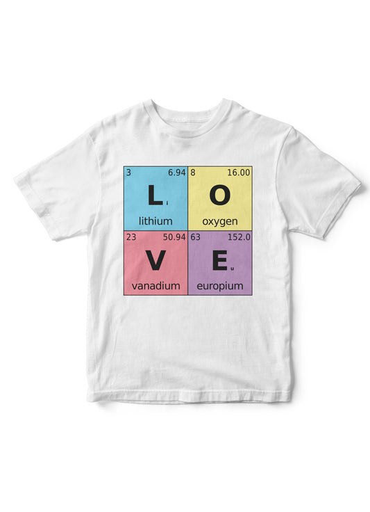 love periodic, periodic table kid shirt, science shirts for kids