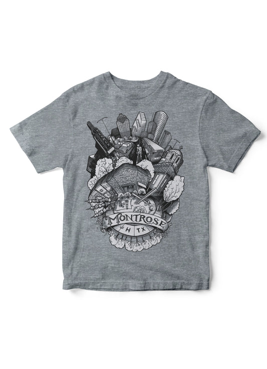 montrose tshirt, houston shirt, houston kid shirts, montrose houston