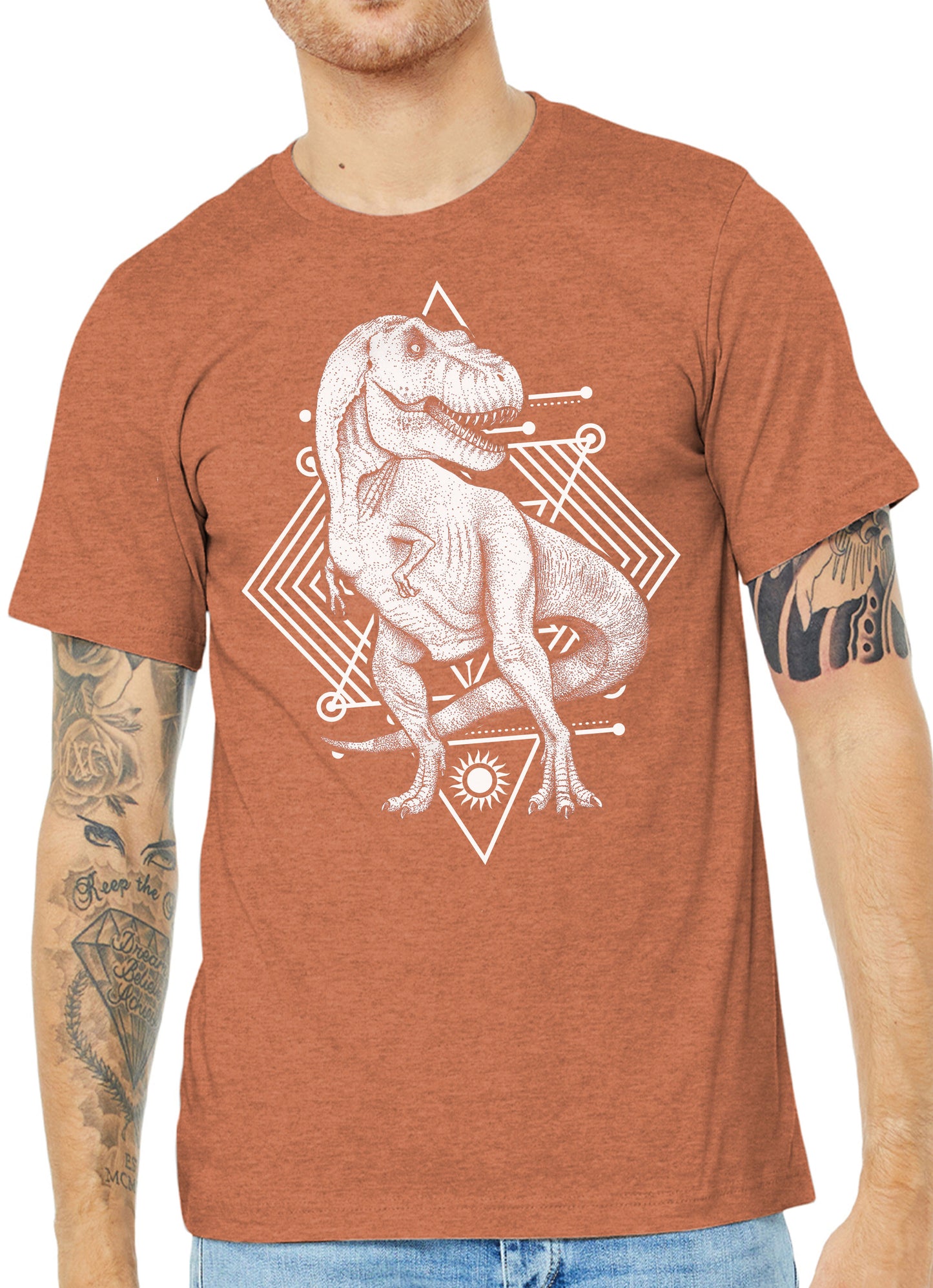 Dinosaur tshirt. Adult dinosaur shirt. Trex shirt.