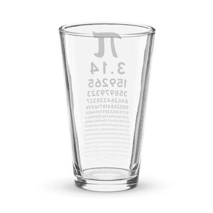 PI Chart Shaker pint glass