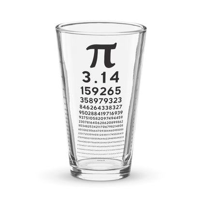 PI Chart Shaker pint glass