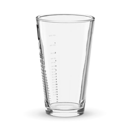 PI Chart Shaker pint glass