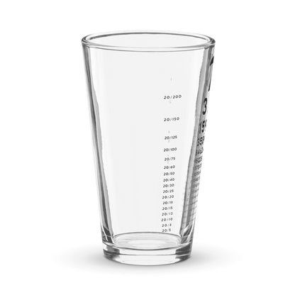 PI Chart Shaker pint glass