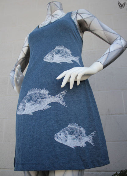 Geometric Fish Racerback Dress/Tunic - Point 506