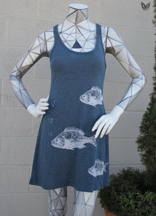 Geometric Fish Racerback Dress/Tunic - Point 506