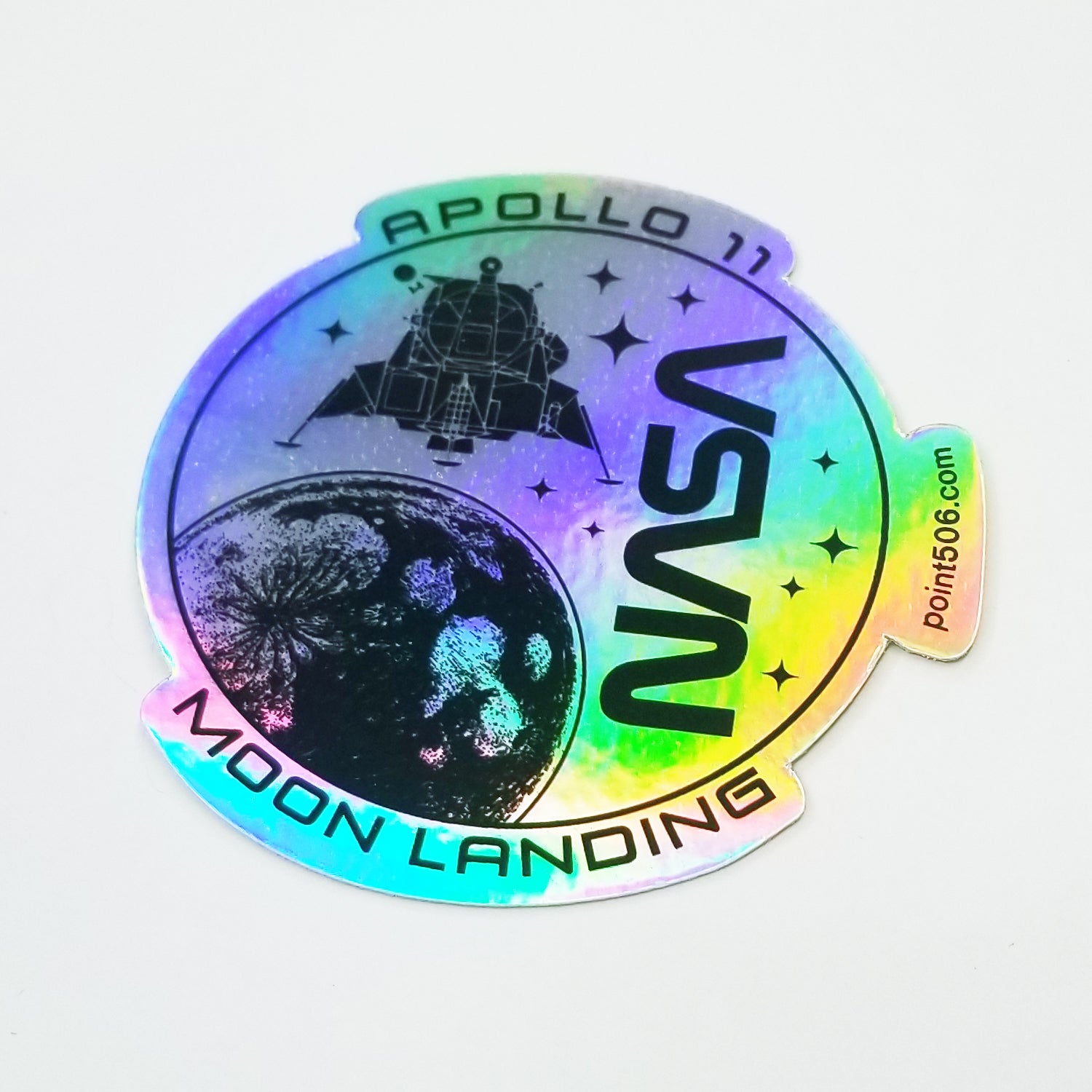 Apollo 11 Moon Landing Sticker - Holographic – Point 506