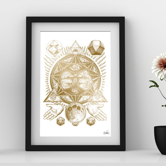 Atlas Geometry Beetle Foil Print - Point 506