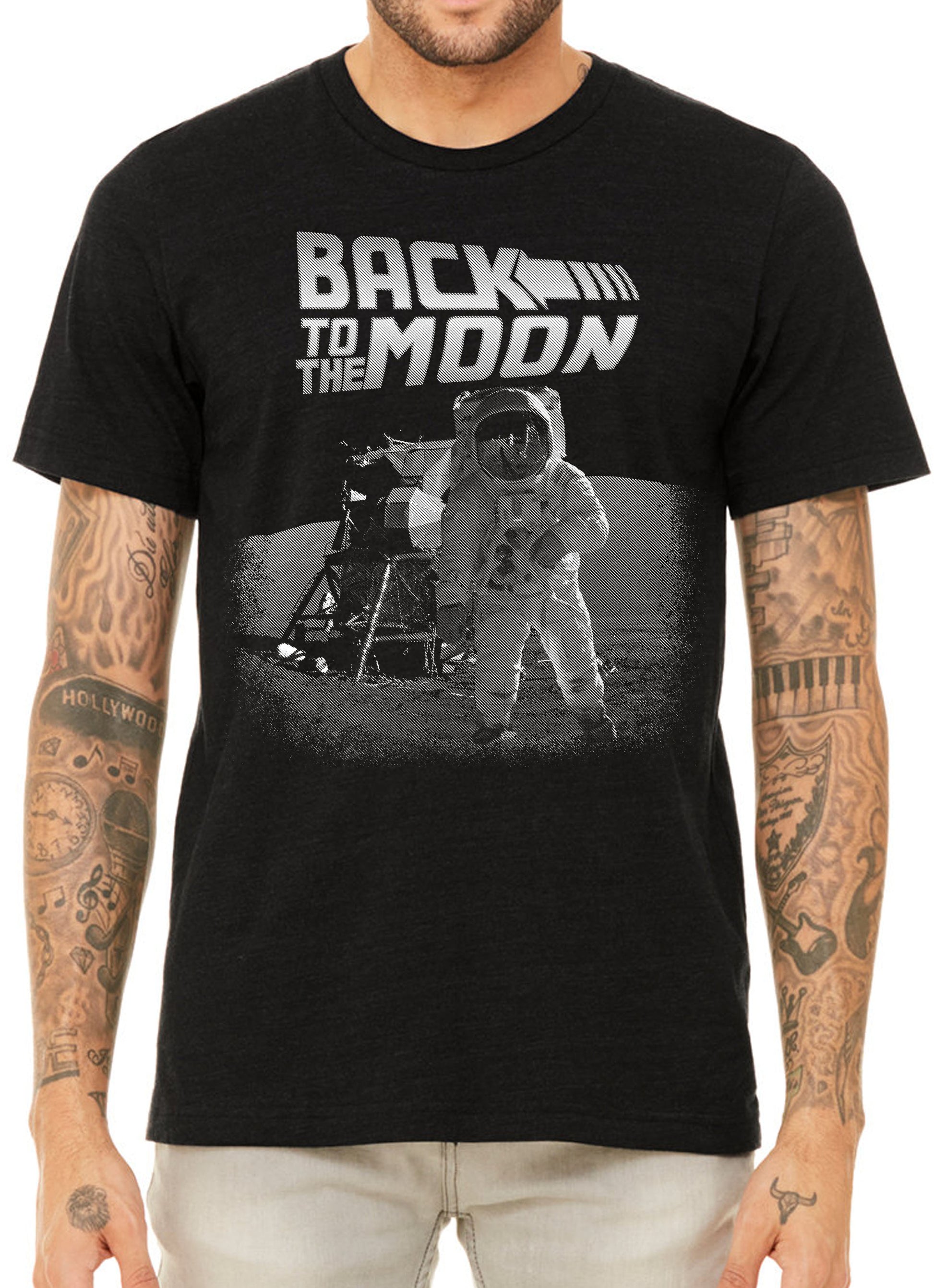 moon tshirt, nasa tshirt, back to the future parody, astronaut tee, space shirt, science shirt