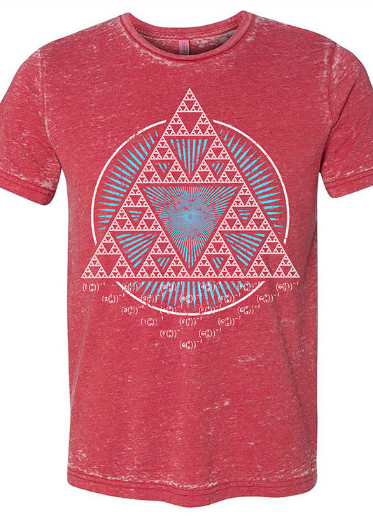 Sierpinski Triangle Red Acid Wash - Point 506