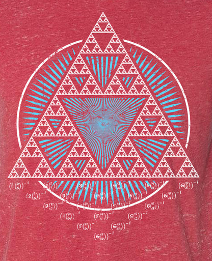 Sierpinski Triangle Red Acid Wash - Point 506