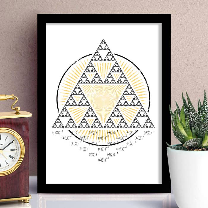 math wall art, Sierpinski triangle, sierpinski art, math art