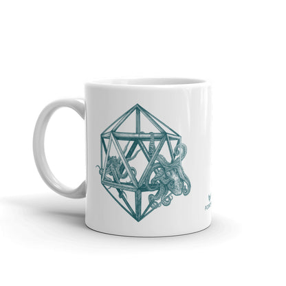 Icosahedron Octopus Sacred Geometry Coffee Mug - Point 506