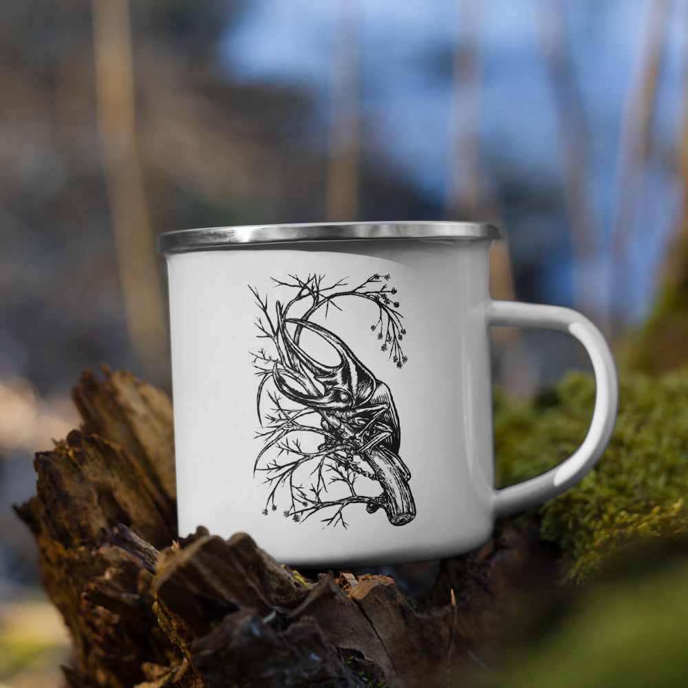 Beetle on Branch Enamel Mug - Point 506