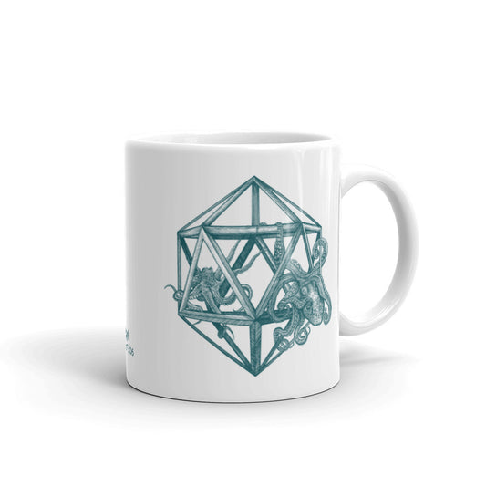 Icosahedron Octopus Sacred Geometry Coffee Mug - Point 506