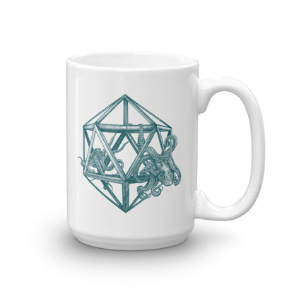 Icosahedron Octopus Sacred Geometry Coffee Mug - Point 506