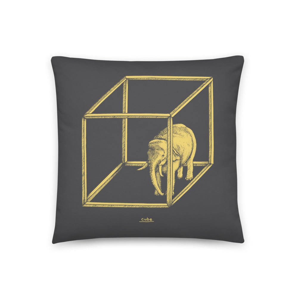 Cube Elephant - Throw Pillow - Point 506